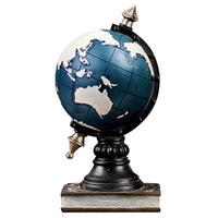 Blue globe Retro European Style Ornaments Old Sculpture Figurine Luxury Decor