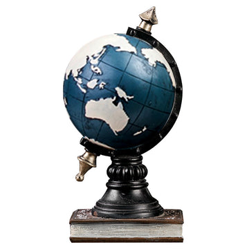 Blue globe Retro European Style Ornaments Old Sculpture Figurine Luxury Decor