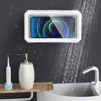 Multifunction Waterproof Anti-fog Bathroom Hanging Retractable Phone Case Holder