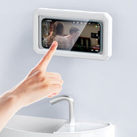 Multifunction Waterproof Anti-fog Bathroom Hanging Retractable Phone Case Holder