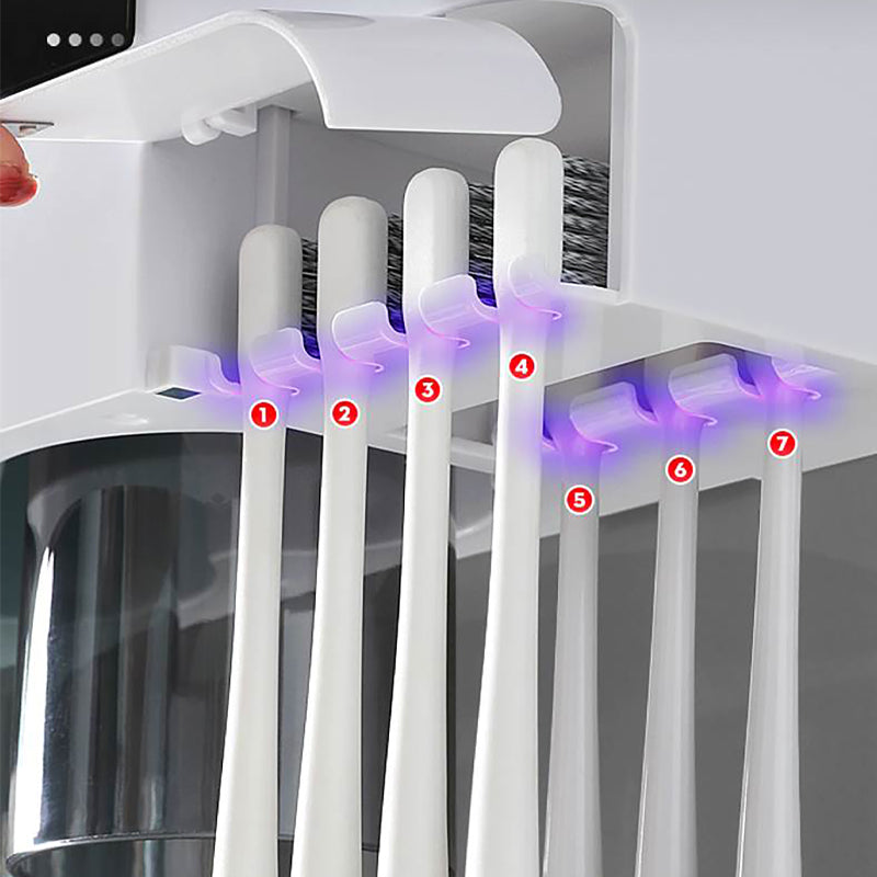 Multi-hanging Automatic Toothpaste Squeezer Dispenser Toothbrush Rack Holder