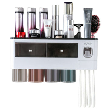 Multi-hanging Automatic Toothpaste Squeezer Dispenser Toothbrush Rack Holder