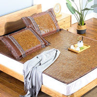Foldable Mahjong Mat Cool Comfortable Sleeping Bamboo Double Bed