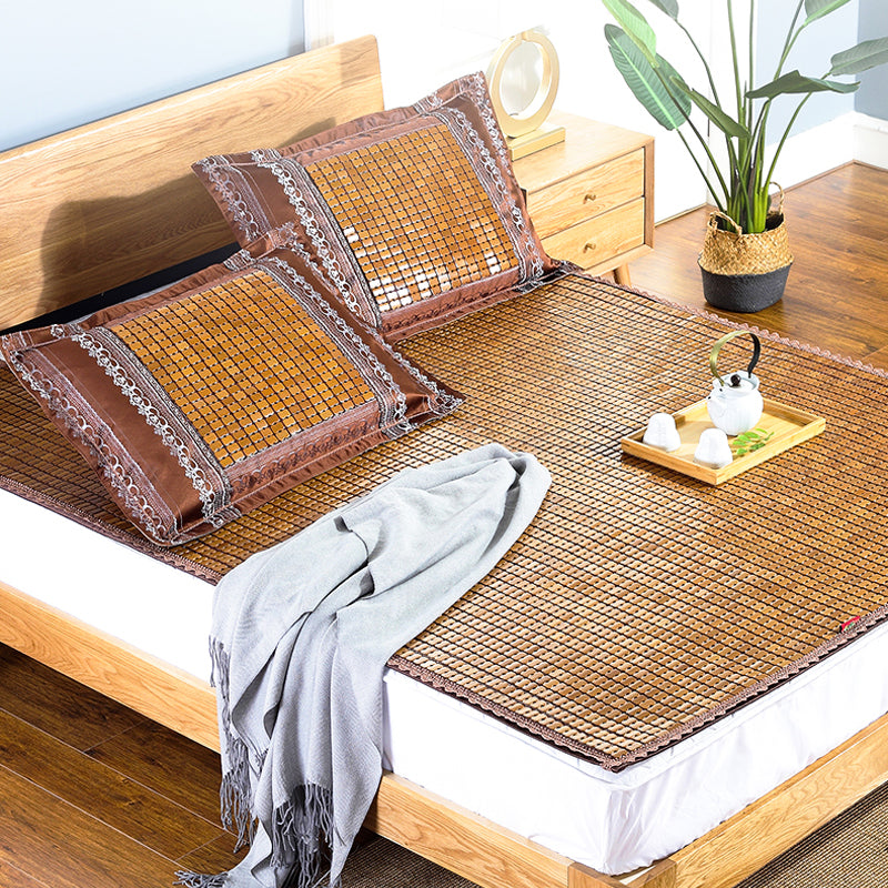 Foldable Mahjong Mat Cool Comfortable Sleeping Bamboo Double Bed