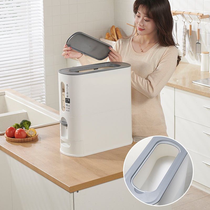 Multifunctional Measuring Sealed Cylindrical Barrel Rice Meter Storage Box