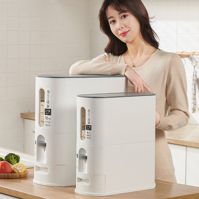 Multifunctional Measuring Sealed Cylindrical Barrel Rice Meter Storage Box
