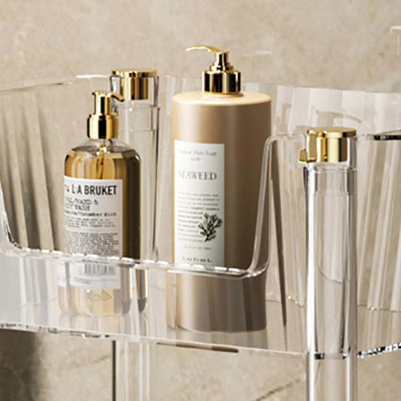 Bathroom Shelf floor-to-ceiling Multi-layer Movable Trolley Storage Rack