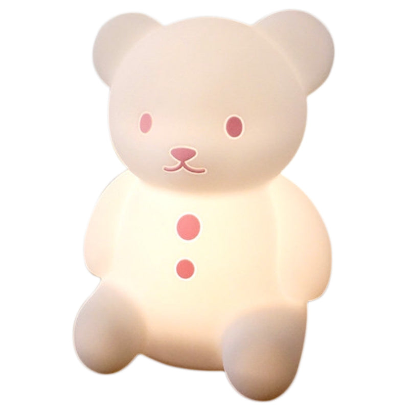Japanese Non-toxic Sleeping Light Up Silicone Bear Night Lamp Baby Bedside Hashy