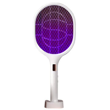 Electric Fly Bug Swatter Lamp Rechargeable Mosquito Zapper Racket Safety Mesh