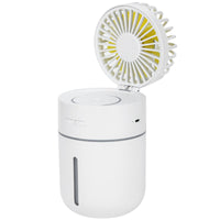 2-in-1 Portable Mini Cooling Fan Humidifier Spray Air Cooler USB Rechargeable