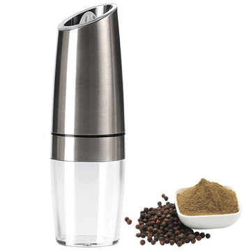 Smart Electric Pepper Muller Spice Sauce Mill BBQ Grinding Bottle 3 LED Light
