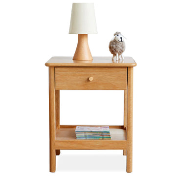Solid Wood Bedside Table Nordic Small Square Storage Lockers Modern Furniture