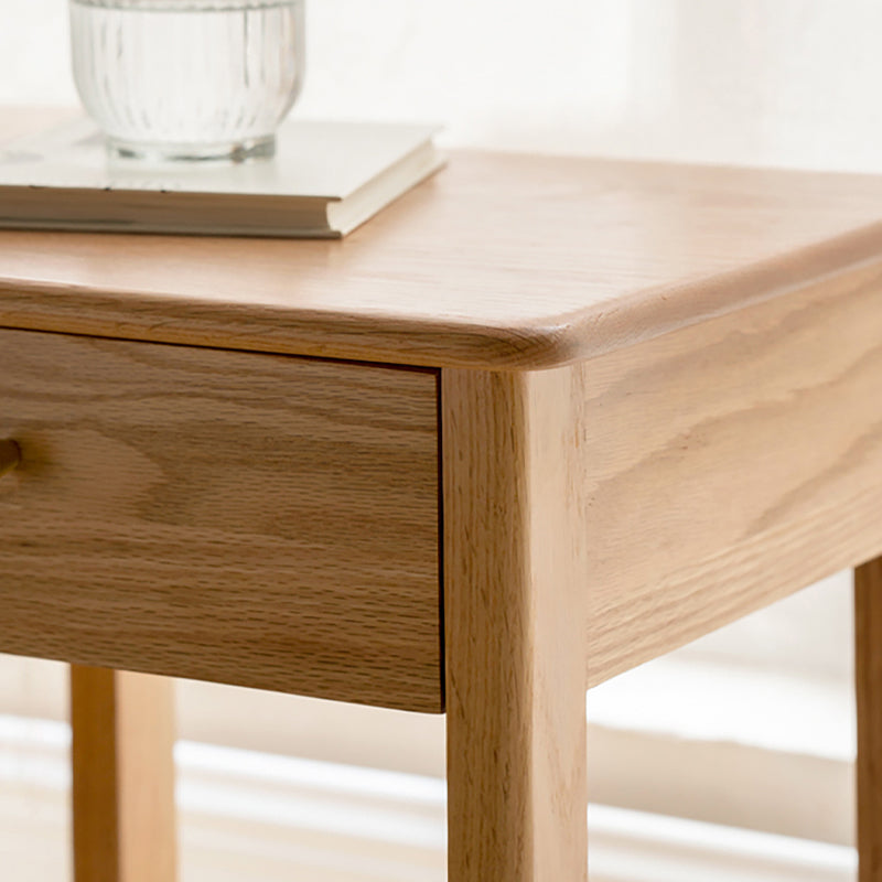 Solid Wood Bedside Table Nordic Small Square Storage Lockers Modern Furniture