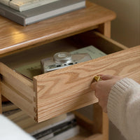 Solid Wood Bedside Table Nordic Small Square Storage Lockers Modern Furniture