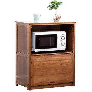 Simple Bamboo Multi-layer Storage Pull-in Cabinet Door Wardrobe Bedroom Quilt
