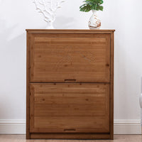 Simple Bamboo Multi-layer Storage Pull-in Cabinet Door Wardrobe Bedroom Quilt