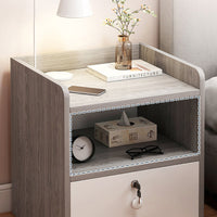 Bedside Table Bedroom Storage Cabinet Home Furniture Locker Privacy Shelf