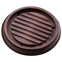Ebony Solid Wood Non-slip Mat Water Holes Tea Pot Support Heat Insulation Pad