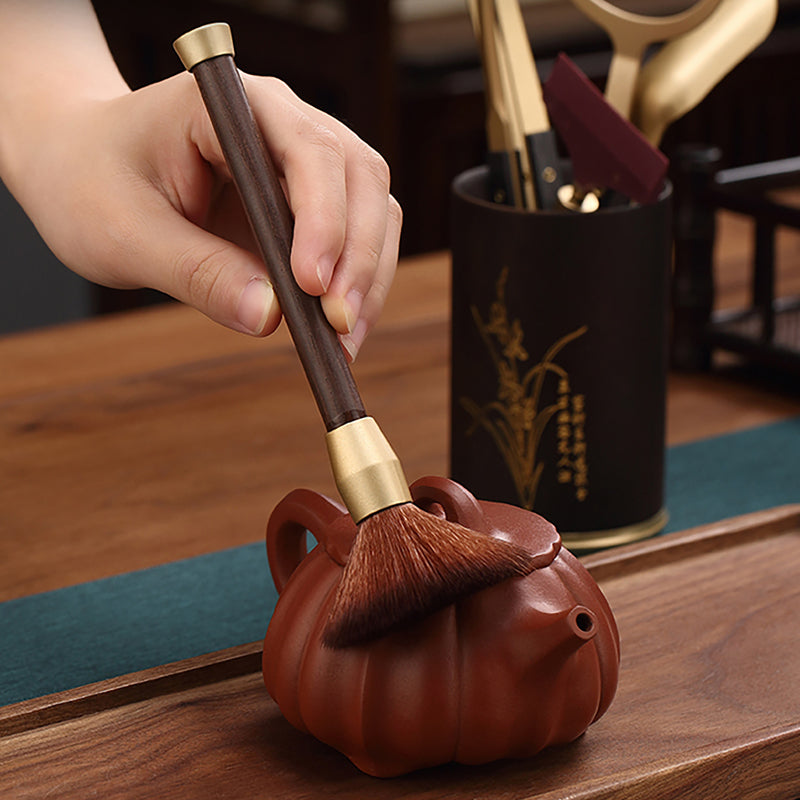 Kung Fu Tea Making Tool Ceremony Six Gentlemen Set Ebony Solid Wood Pot Coaster