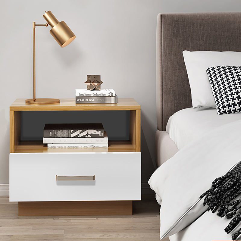 Single Drawer Bedside Table Modern Minimalist Furniture Bedroom Storage Cabinet