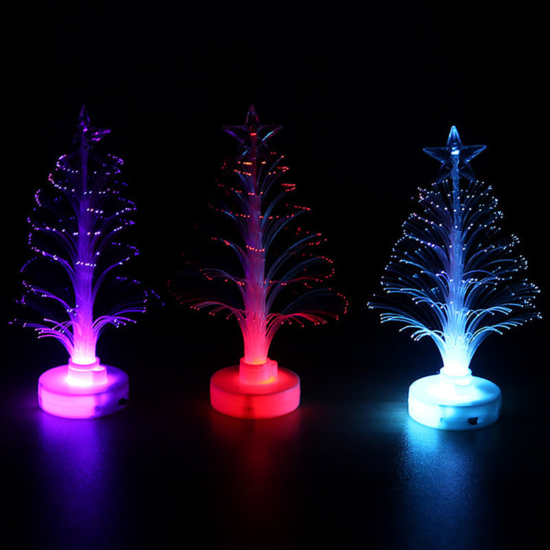 Fiber Optic Mini Christmas Tree LED Light Color Changing Lamp Party Decoration