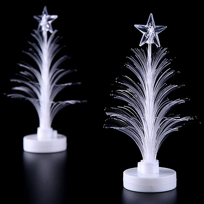 Fiber Optic Mini Christmas Tree LED Light Color Changing Lamp Party Decoration