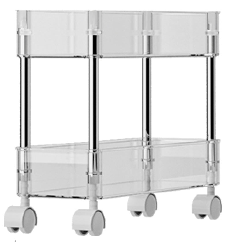 Multifunctional Trolley Storage Shelf Kitchen Toilet Bathroom Transparent Rack