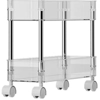 Multifunctional Trolley Storage Shelf Kitchen Toilet Bathroom Transparent Rack