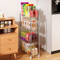 Multifunctional Trolley Storage Shelf Kitchen Toilet Bathroom Transparent Rack