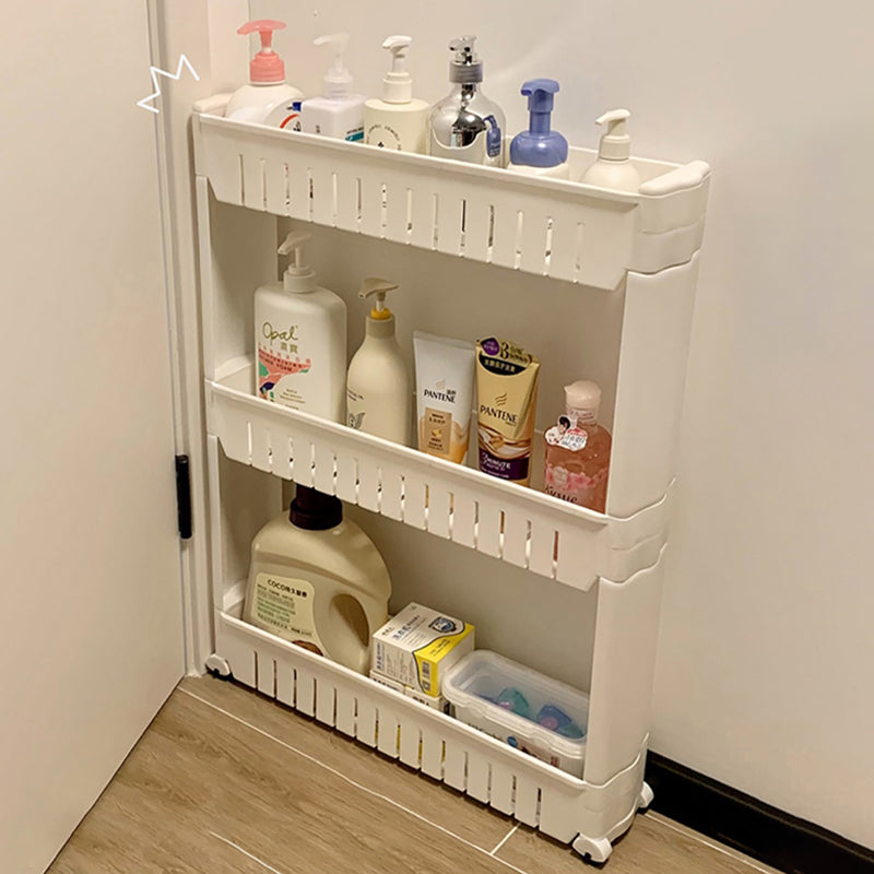 Multi-layer Bathroom Behind Door Storage Cart Gap Rack Toilet Trolley Shelf
