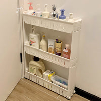 Multi-layer Bathroom Behind Door Storage Cart Gap Rack Toilet Trolley Shelf