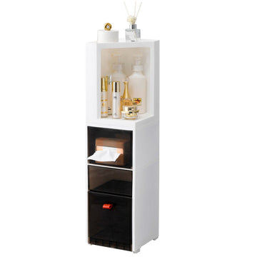 Multi-purpose Storage Rack Bathroom Pulley Toilet Cabinet Narrow Slit Locker