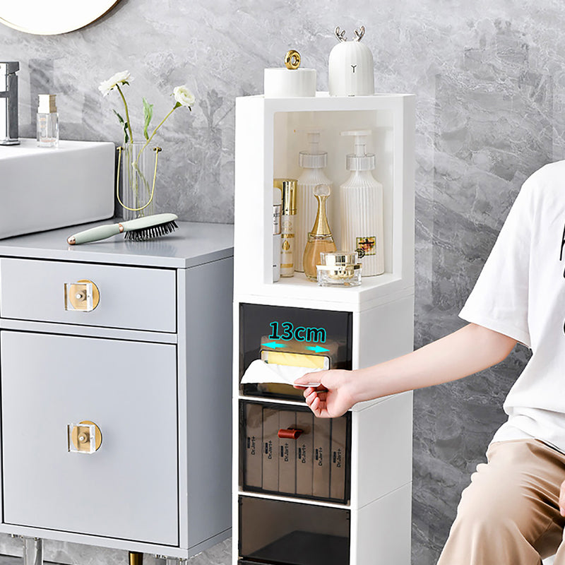 Multi-purpose Storage Rack Bathroom Pulley Toilet Cabinet Narrow Slit Locker