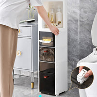 Multi-purpose Storage Rack Bathroom Pulley Toilet Cabinet Narrow Slit Locker