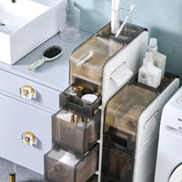 Bathroom Rack Toilet Crevice Storage Cabinet Floor Locker Pulley Shelf Drawer