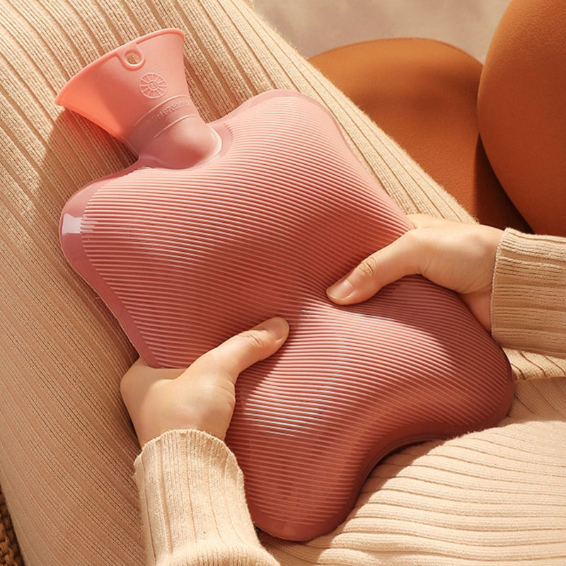 Insulated Hot Water Bag Hand Warmer Warm Plush Cover Lock Temperature