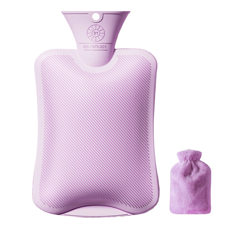 Insulated Hot Water Bag Hand Warmer Warm Plush Cover Lock Temperature