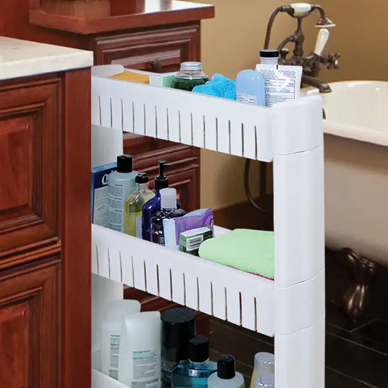Multi-layer Bathroom Behind Door Storage Cart Gap Rack Toilet Trolley Shelf