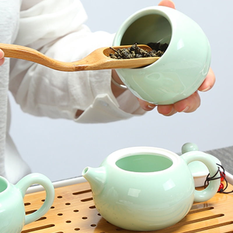 Chinese Portable Travel Bag Kung Fu Tea Set Mini Teapot Cup Porcelain Ceramic