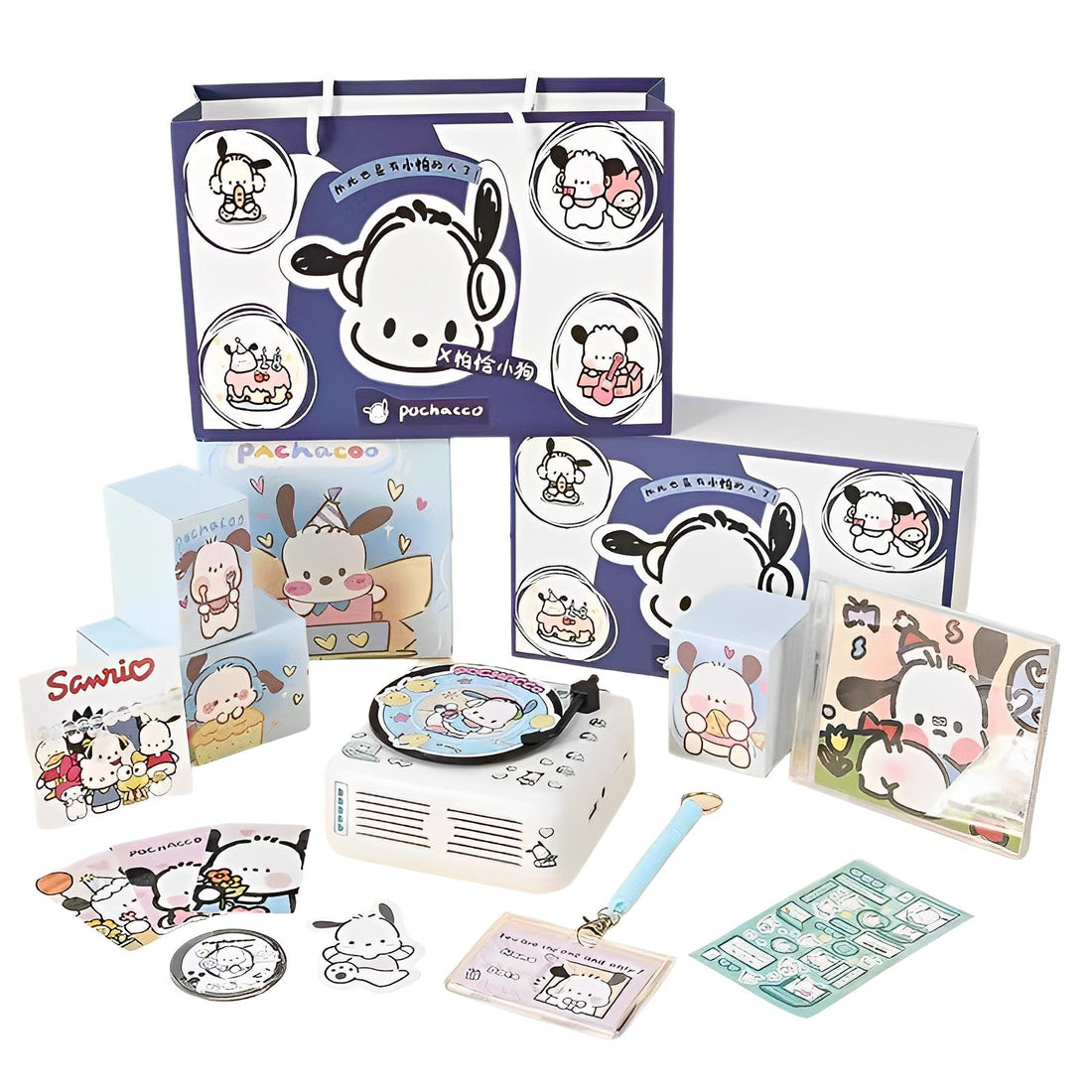 Cute Pochacco Dog Bluetooth Speaker Retro Mini Record Player Birthday Gift