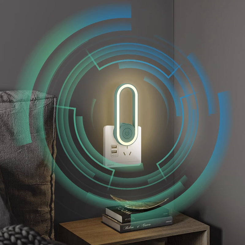 Ultrasonic Sound Wave Mosquito Pests Repellent Night LED Light Sensor