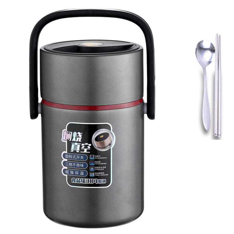Vacuum Bento Lunch Box Stainless Steel Thermal Insulation Food Meal Container