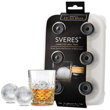 Whiskey Round Ice Balls Molder Cubes Maker Cocktails Beverages Reusable Tray