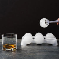 Whiskey Round Ice Balls Molder Cubes Maker Cocktails Beverages Reusable Tray