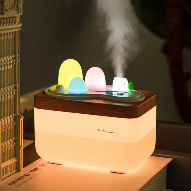 LED Home Fragrance Lamp Mute Mini Air Humidifier Remote Control Sprayer Bedroom Night Light