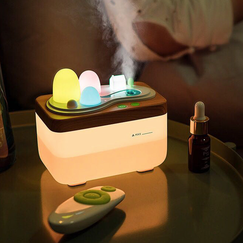 LED Home Fragrance Lamp Mute Mini Air Humidifier Remote Control Sprayer Bedroom Night Light