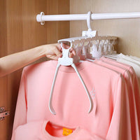 Multi-functional Foldable Hanger Storage Rack Hanging Drying Clothes Support
