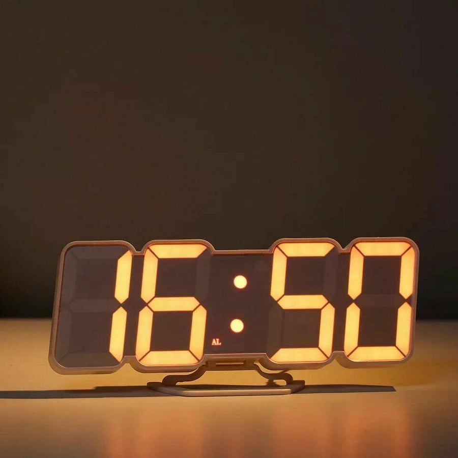 Full Color 3D LED Digital Timer Remote Clock Temperature Alarm