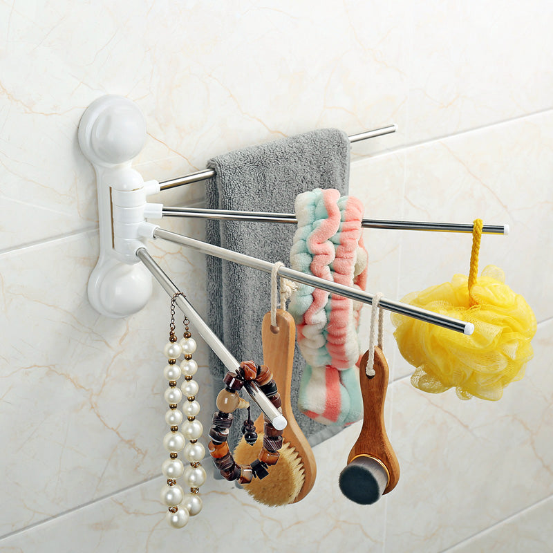 Bathroom Free Punching Towel Rack Kitchen Seamless Suction Cup