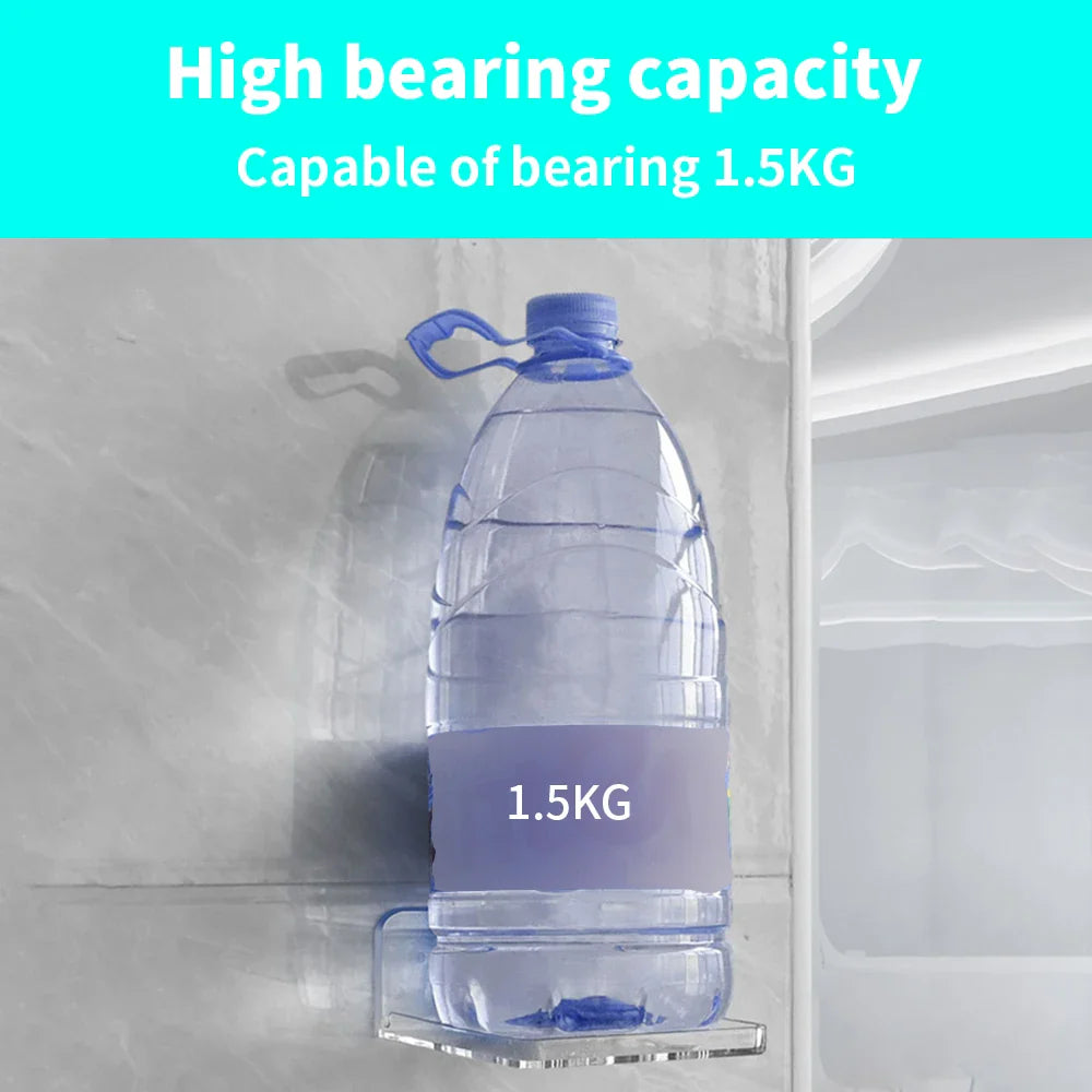 Wall Mount Floating Shelves Acrylic Clear Mini Adhesive Shelf for Living Room, Bathroom, Bedroom